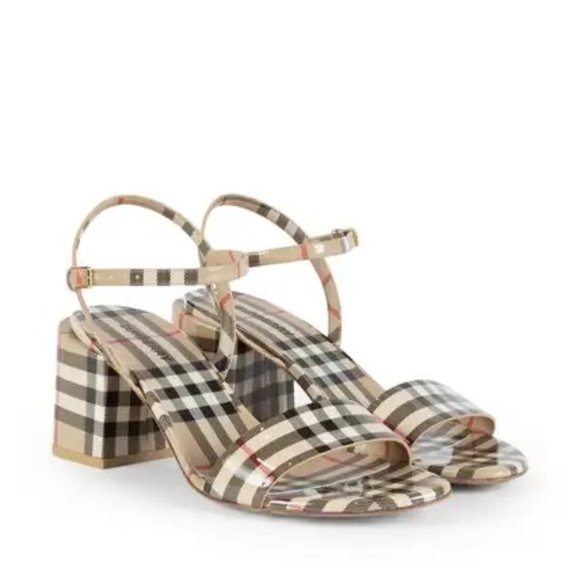 Burberry Cornwall Check Ankle Strap Sandal - Picture 3 of 8
